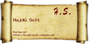 Hajdú Solt névjegykártya